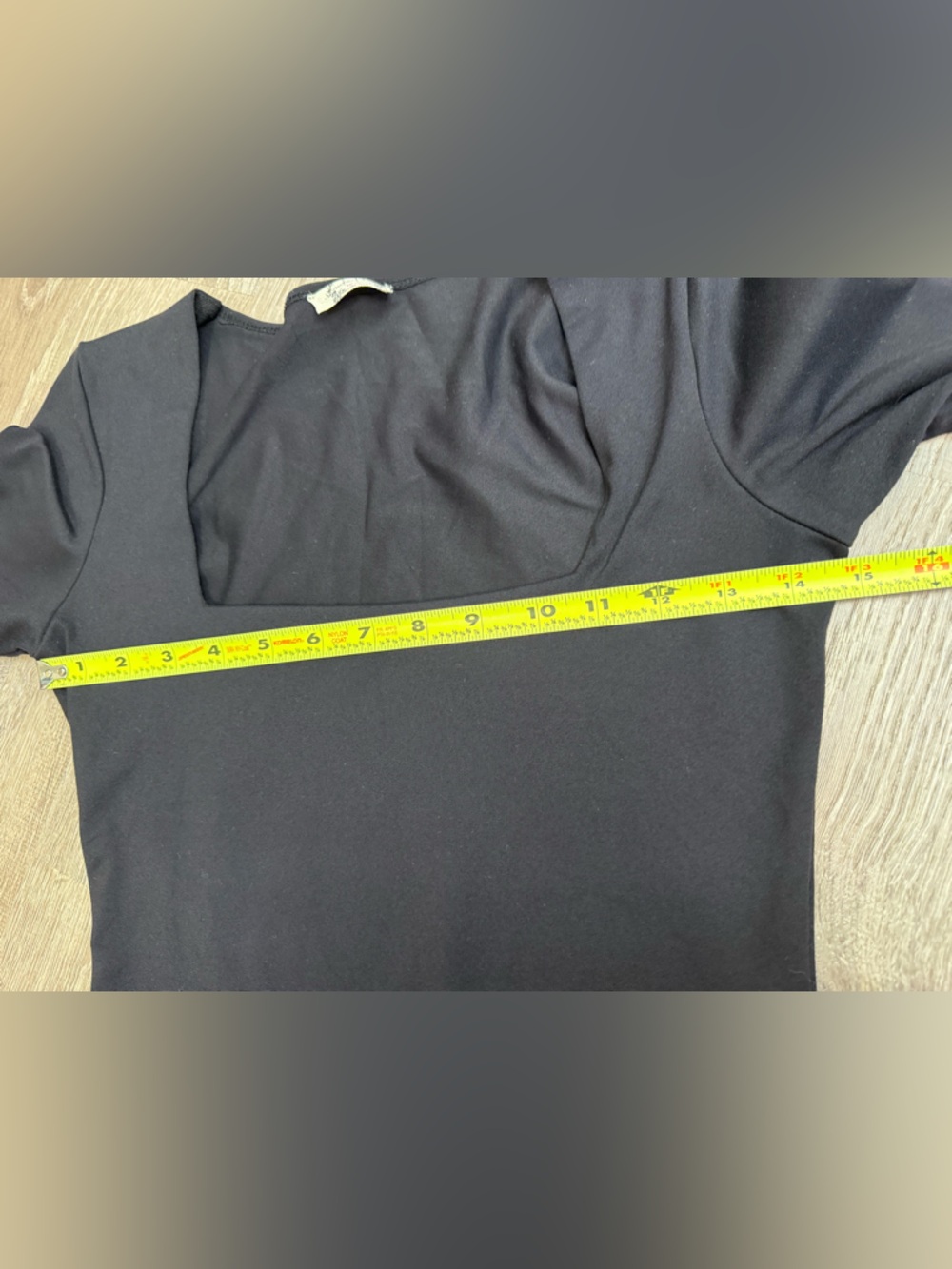 Free People Intimately Black Square Neck Long Sleeve Bodysuit Small - Picture 8 of 11